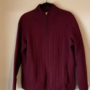 Quilted Cotton Jacket (Burgundy)